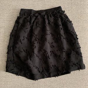 HM Women Black Embroidered Mini Skirt, Size US 4